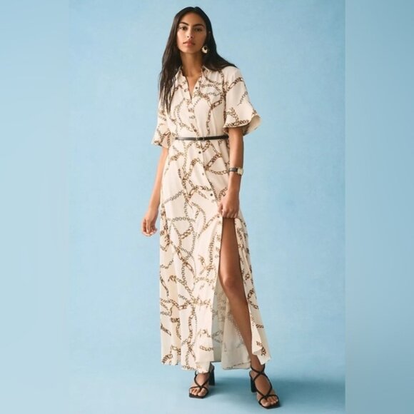 NWT Size XXS  Maeve Printed ShortSleeve Shirt Dress - Picture 1 of 16